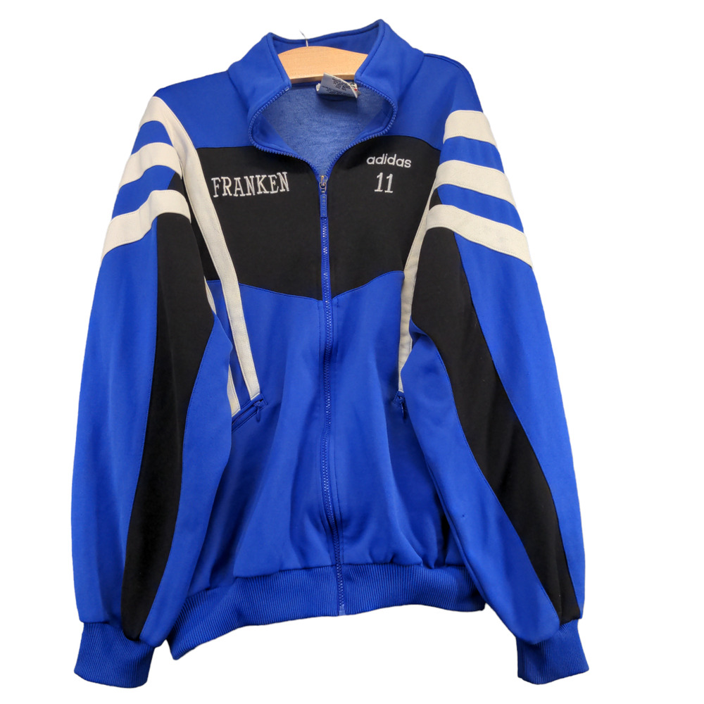 Adidas Men's Full Zip Track Jacket Blue Large Franken Fort Wayne Citadel